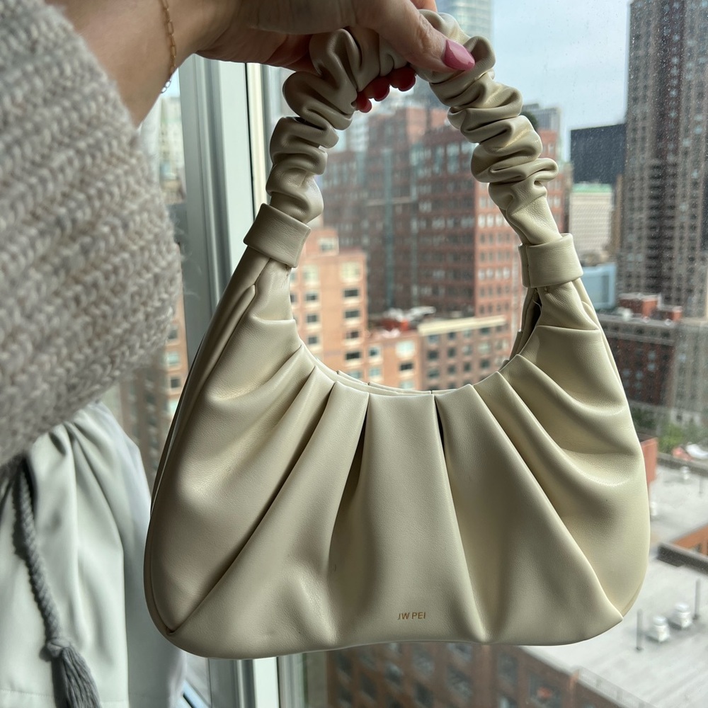 JW Pei Great Condition White Scrunch Handle Bag